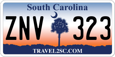 SC license plate ZNV323
