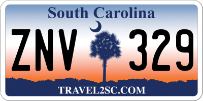 SC license plate ZNV329