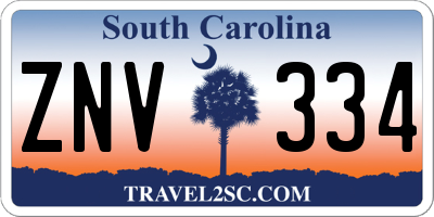 SC license plate ZNV334