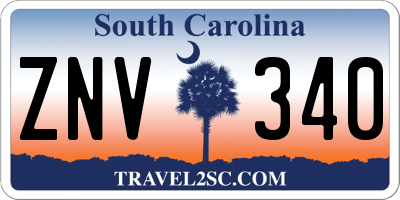 SC license plate ZNV340
