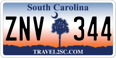 SC license plate ZNV344