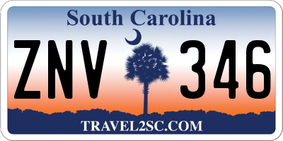 SC license plate ZNV346
