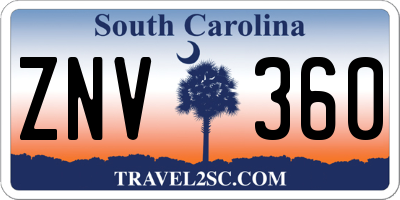 SC license plate ZNV360