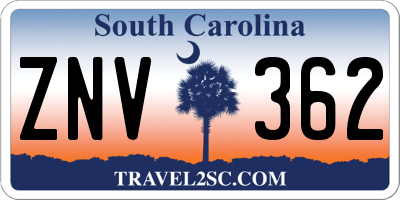 SC license plate ZNV362