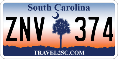 SC license plate ZNV374