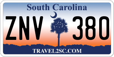 SC license plate ZNV380