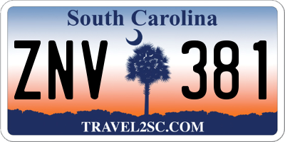 SC license plate ZNV381