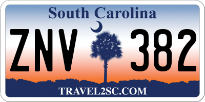 SC license plate ZNV382