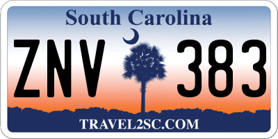 SC license plate ZNV383