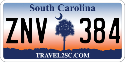 SC license plate ZNV384