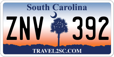SC license plate ZNV392