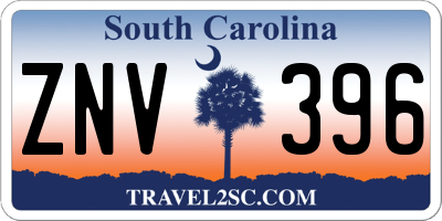 SC license plate ZNV396