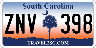 SC license plate ZNV398