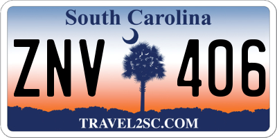 SC license plate ZNV406