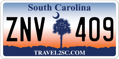 SC license plate ZNV409