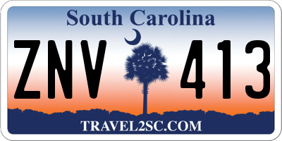 SC license plate ZNV413