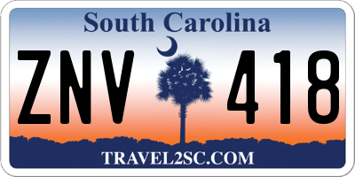 SC license plate ZNV418