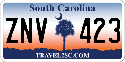 SC license plate ZNV423
