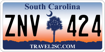 SC license plate ZNV424
