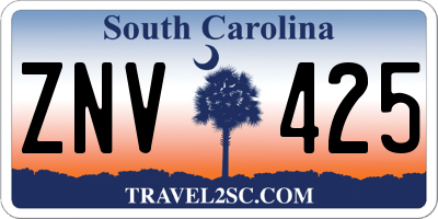 SC license plate ZNV425