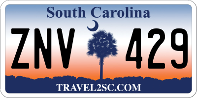 SC license plate ZNV429