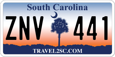 SC license plate ZNV441