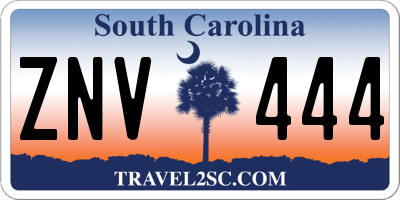 SC license plate ZNV444