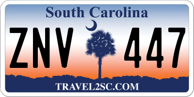 SC license plate ZNV447