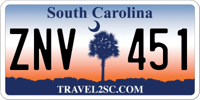 SC license plate ZNV451