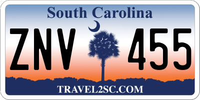 SC license plate ZNV455
