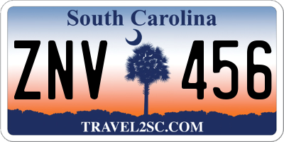 SC license plate ZNV456