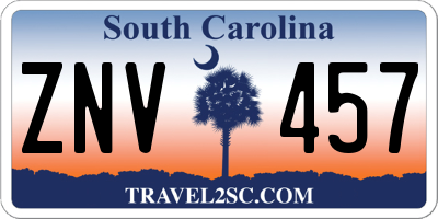 SC license plate ZNV457