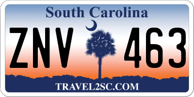 SC license plate ZNV463