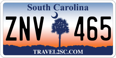 SC license plate ZNV465