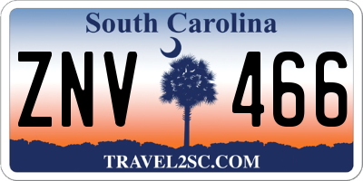 SC license plate ZNV466