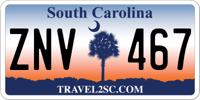 SC license plate ZNV467