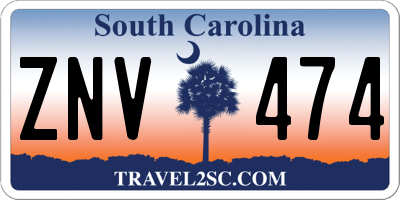 SC license plate ZNV474