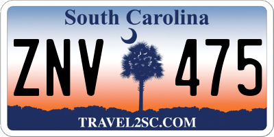 SC license plate ZNV475