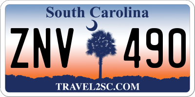 SC license plate ZNV490