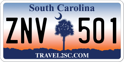 SC license plate ZNV501
