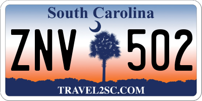 SC license plate ZNV502