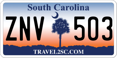 SC license plate ZNV503