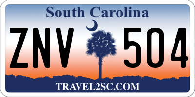 SC license plate ZNV504