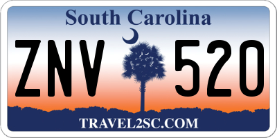 SC license plate ZNV520