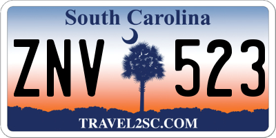 SC license plate ZNV523