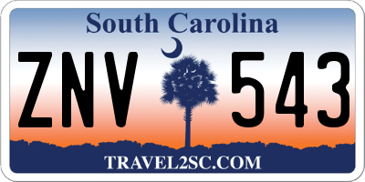 SC license plate ZNV543
