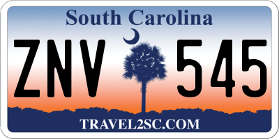 SC license plate ZNV545
