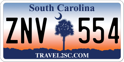 SC license plate ZNV554