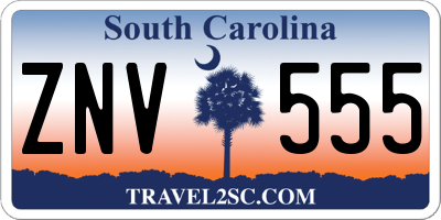 SC license plate ZNV555