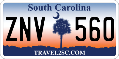 SC license plate ZNV560